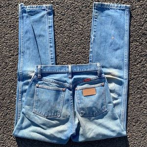 Vintage Red Label Cowboy Cut Wranglers Blue Denim 3 (26”) x 32